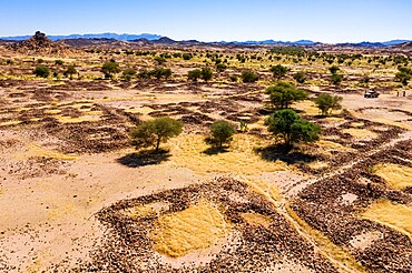 Aerial of the former Tuareg capital of Agadez, Air Mountains, Niger, Africa