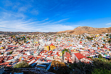 View over the UNESCO World Heritage Site, Guanajuato, Mexico, North America