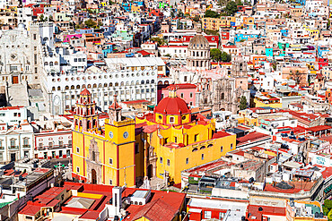 View over the UNESCO World Heritage Site, Guanajuato, Mexico, North America