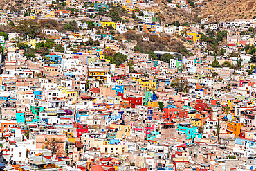 View over the UNESCO World Heritage Site, Guanajuato, Mexico, North America