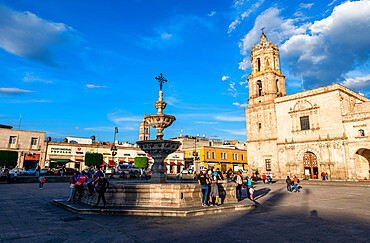 Valladolid Square and the San Francisco de Assisi square, UNESCO World Heritage Site, Morelia, Michoacan, Mexico, North America