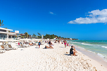 Beach in Playa del Carmen, Quintana Roo, Mexico, North America