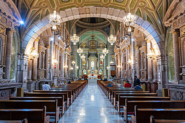 Interior of the Templo de San Francisco, UNESCO World Heritage Site, Queretaro, Mexico, North America