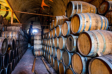 Old storage facility for Tequila barrels, Tequila Factory La Cofradia, UNESCO World Heritage Site, Tequila, Jalisco, Mexico, North America