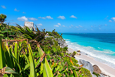 Pre-Columbian Mayan walled city of Tulum, Quintana Roo, Mexico, North America