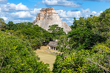 The Maya ruins of Uxmal, UNESCO World Heritage Site, Yucatan, Mexico, North America