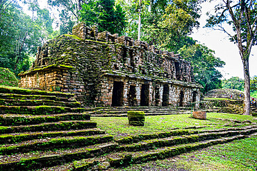 Archaeological Maya site of Yaxchilan in the jungle of Chiapas, Mexico, North America