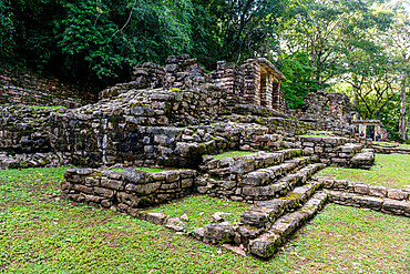 Archaeological Maya site of Yaxchilan in the jungle of Chiapas, Mexico, North America