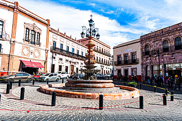 Fountain in Zacatecas, UNESCO World Heritage Site, Zacatecas, Mexico, North America