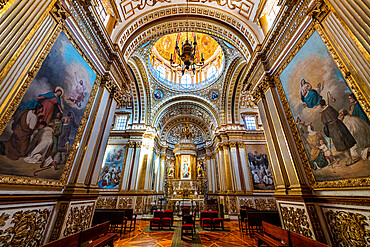 Interior of the Monastery Franciscano de Nuestra Senora de Guadalupe, UNESCO World Heritage Site, Zacatecas, Mexico, North America