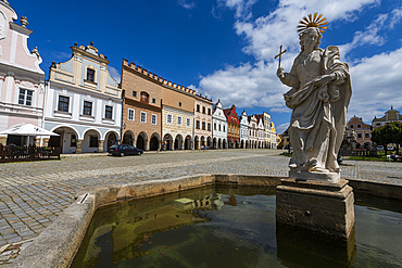 The historic center of Telc, UNESCO World Heritage Site, South Moravia, Czech Republic, Europe