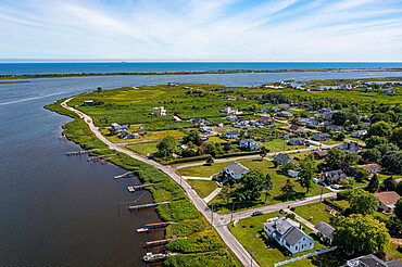 Aerial of Mastic Beach, Long Island, United States of America, North America