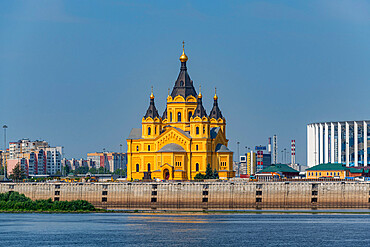 Alexander Nevsky Cathedral on the Volga River, Nizhny Novgorod, Russia, Europe