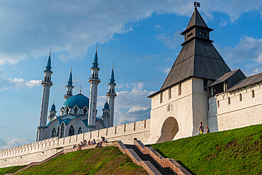 Kul Sharif Mosque in the Kremlin, UNESCO World Heritage Site, Kazan, Republic of Tatarstan, Russia, Europe