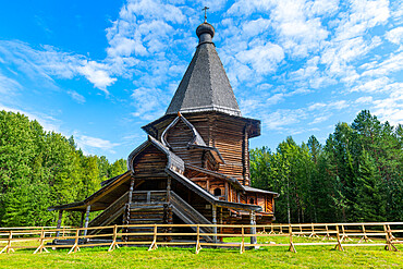 Wooden church, Malye Korely, Little Karelia, Arkhangelsk, Russia, Europe