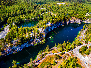 Ruskeala, marble canyon, Karelia, Russia, Europe