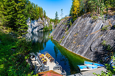 Ruskeala, marble canyon, Karelia, Russia, Europe