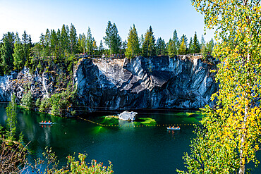 Ruskeala, marble canyon, Karelia, Russia, Europe