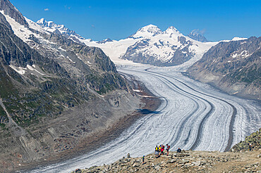 Great Altesch Glacier, UNESCO World Heritage Site, Bernese Alps, Switzerland, Europe