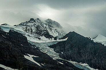 View over the Aletsch Glacier from the Jungfraujoch, Bernese Alps, Switzerland, Europe