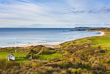 View over Whitepark Bay (White Park Bay), County Antrim, Ulster, Northern Ireland, United Kingdom, Europe 