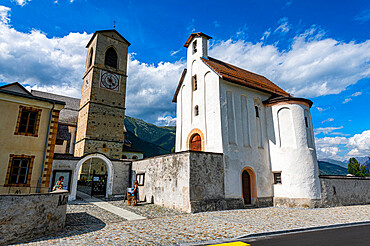 The Benedictine Convent of St. John in Mustair, UNESCO World Heritage Site, Swiss Alps, Switzerland, Europe