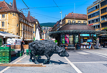 Old town of Neuchatel, Switzerland, Europe