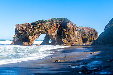 Rock arch, Cape giant, Sakhalin, Russia, Eurasia