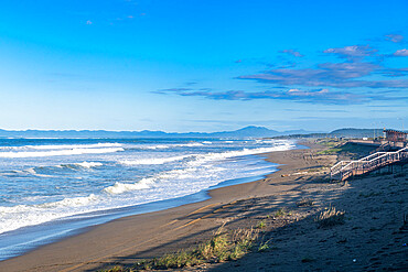 Beach at Okhotskoye, Sakhalin, Russia, Eurasia