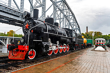 Old steam train, Transsiberian Railway Museum, Khabarovsk, Khabarovsk Krai, Russia, Eurasia