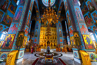 Interior of Abakan Cathedral of the Transfiguration, Abakan, Republic of Khakassia, Russia, Eurasia