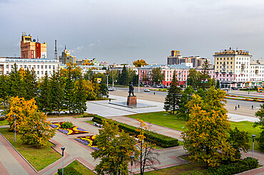 Lenin Square, Barnaul, Altai Krai, Russia, Eurasia