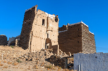 Typical fortified houses, Abha region, Kingdom of Saudi Arabia, Middle East