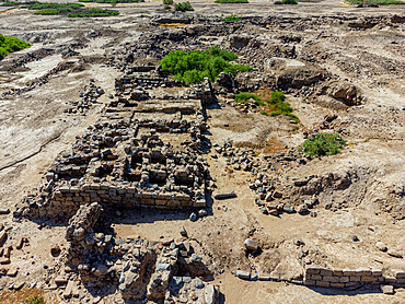 Aerial of Al Ukhdud Archaeological Site, Najran, Kingdom of Saudi Arabia, Middle East