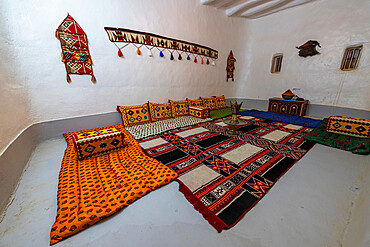 Traditional interior in the Al-Aan Palace, Najran, Kingdom of Saudi Arabia, Middle East