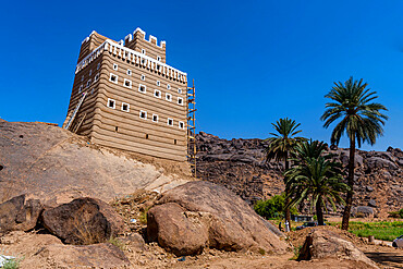 Old fortified house made out of mud, Najran, Kingdom of Saudi Arabia, Middle East