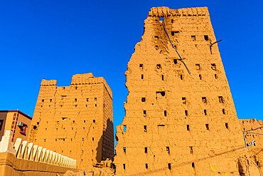 Traditional build mud towers used as living homes, Najran, Kingdom of Saudi Arabia, Middle East