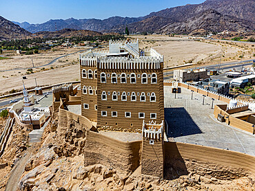 Aerial of the Al-Aan Palace, Najran, Kingdom of Saudi Arabia, Middle East