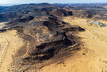 Aerials of the Bir Hima Rock Petroglyphs and Inscriptions, UNESCO World Heritage Site, Najran, Kingdom of Saudi Arabia, Middle East