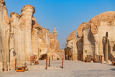 Entrance to the Al Qarah mountain, Al Ahsa (Al Hasa) Oasis, UNESCO World Heritage Site, Hofuf, Kingdom of Saudi Arabia, Middle East