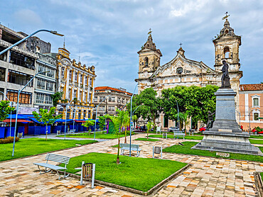 Our Senhora das Merces Church, on Merces Square, Belem, Brazil, South America