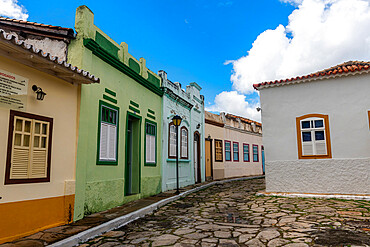 Colonial houses, Old Goias, UNESCO World Heritage Site, Goias, Brazil, South America