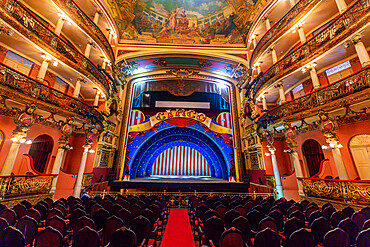 Beautiful interior of the Amazon Theatre, Manaus, Amazonas state, Brazil, South America