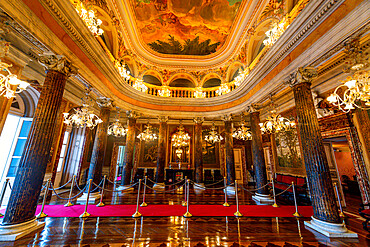 Beautiful interior of the Amazon Theatre, Manaus, Amazonas state, Brazil, South America