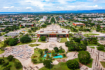 Aerial of the Governors Palace Araguaia, Palmas, Tocantins, Brazil, South America