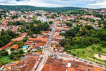 Aerial of Pirenopolis, Goias, Brazil, South America