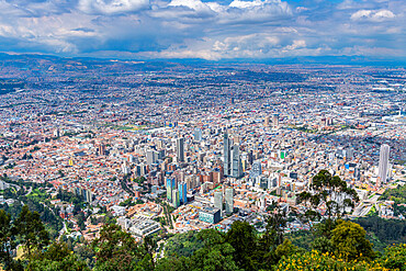 View over Bogota from Monserrate, Colombia, South America