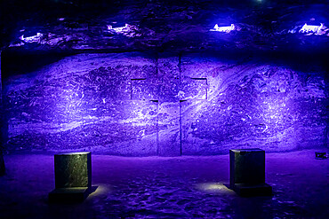 Christian cross, Salt cathedral of Zipaquira, Colombia, South America