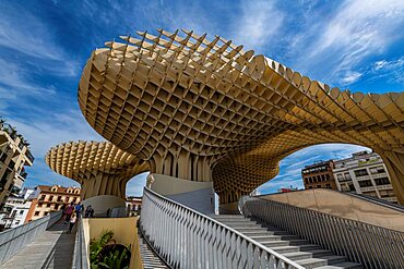 Metropol Parasol, one of the largest wooden structures, Seville, Andalucia, Spain