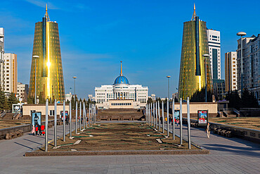 Presidental Palace, Nur Sultan, formerly Astana, capital of Kazakhstan, Central Asia, Asia